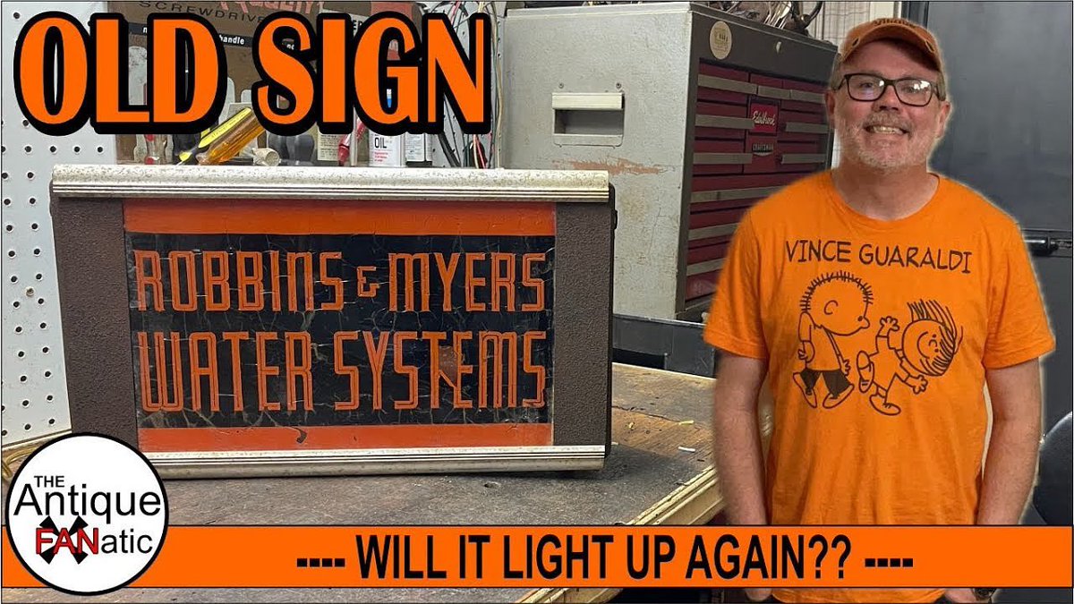 Check Out Our Latest Video!!  Robbins and Myers Advertising Sign, Will It Work Again, #signs #vintage #adventure #diy #fun youtu.be/44skYSj3NFk?si…