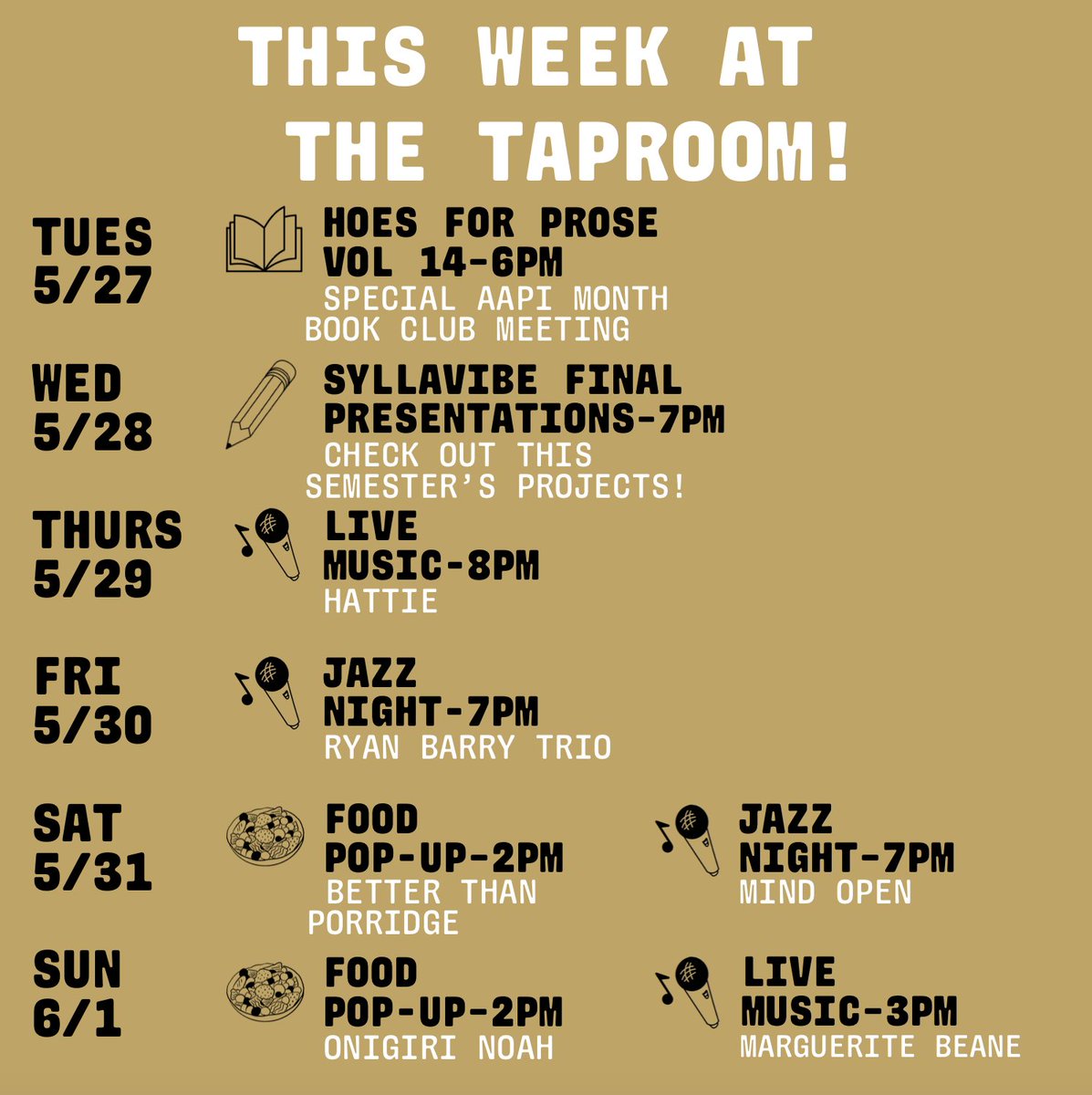 Join us for another packed week of taproom events!! For more info, check out our events page:

katosakeworks.com/events

*1 drink minimum for live music events, $10 suggested donation for performers encouraged.

See you soon!