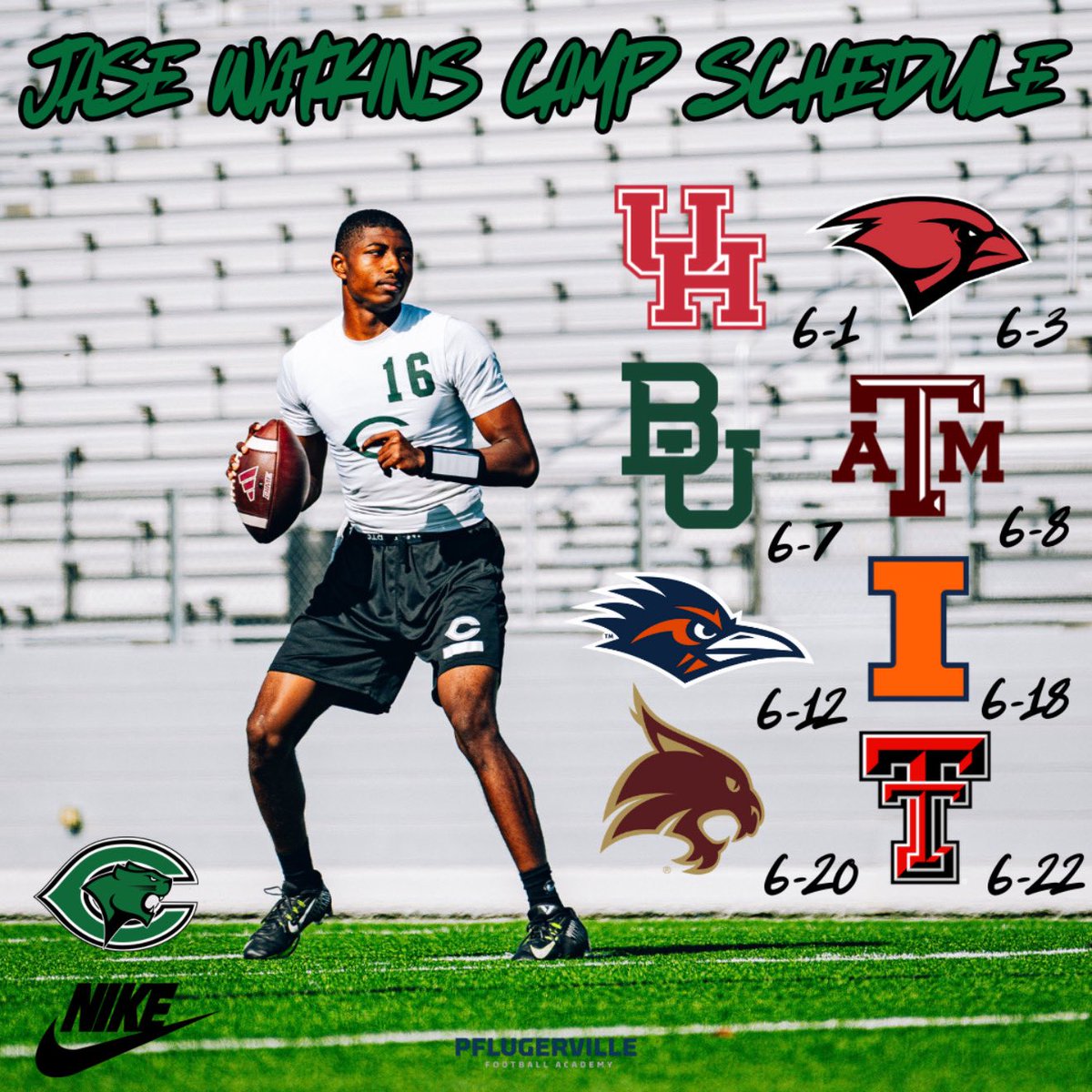 Jase watkins (@jasewatkin2) on Twitter photo I am excited to announce my 2025 summer camp schedule canât wait to complete
<a href="/ConnallyFb/">Connally Football</a>
<a href="/VincentCampos03/">Vincent Campos</a>
<a href="/83playmaker/">Mike Adams- M.Ed.</a>
<a href="/CoachFarrellCHS/">Coach Farrell</a>
<a href="/Coach_Cuellar/">Coach Cuellar</a>
<a href="/Storm24Tx/">Storm Woods</a>
<a href="/CoachCBurton/">Charles Burton</a>
<a href="/CoachAnderson_S/">Coach S. Anderson, M.Ed.</a>
<a href="/B_Clark83/">Brandon Clark</a>
<a href="/Shaun_Rut/">Shaun Rutherford MEdđ</a>
<a href="/CoachJP3/">Joe Price III</a>
<a href="/coach_shank/">Collin Shank</a>
<a href="/TrustMyEyesO/">âď¸FFERTUNITY</a>
<a href="/CoachRHolcomb/">Rhett Holcomb</a> I am excited to announce my 2025 summer camp schedule canât wait to complete
<a href="/ConnallyFb/">Connally Football</a>
<a href="/VincentCampos03/">Vincent Campos</a>
<a href="/83playmaker/">Mike Adams- M.Ed.</a>
<a href="/CoachFarrellCHS/">Coach Farrell</a>
<a href="/Coach_Cuellar/">Coach Cuellar</a>
<a href="/Storm24Tx/">Storm Woods</a>
<a href="/CoachCBurton/">Charles Burton</a>
<a href="/CoachAnderson_S/">Coach S. Anderson, M.Ed.</a>
<a href="/B_Clark83/">Brandon Clark</a>
<a href="/Shaun_Rut/">Shaun Rutherford MEdđ</a>
<a href="/CoachJP3/">Joe Price III</a>
<a href="/coach_shank/">Collin Shank</a>
<a href="/TrustMyEyesO/">âď¸FFERTUNITY</a>
<a href="/CoachRHolcomb/">Rhett Holcomb</a>