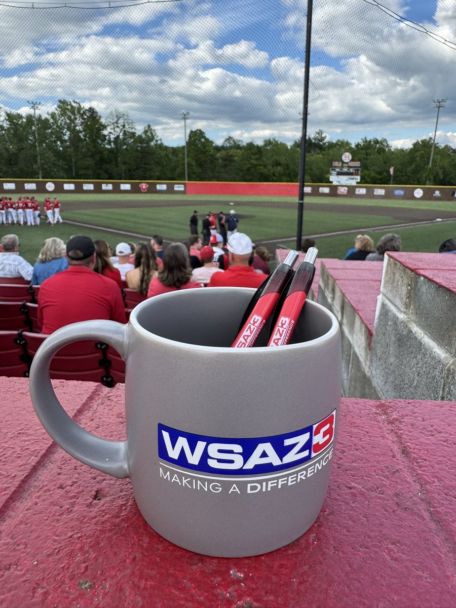 We are getting ready to get started and we walked into an awesome gift from Jimmy Treacy and WSAZ as he awarded us the greatest baseball high school Twitter in high school history.