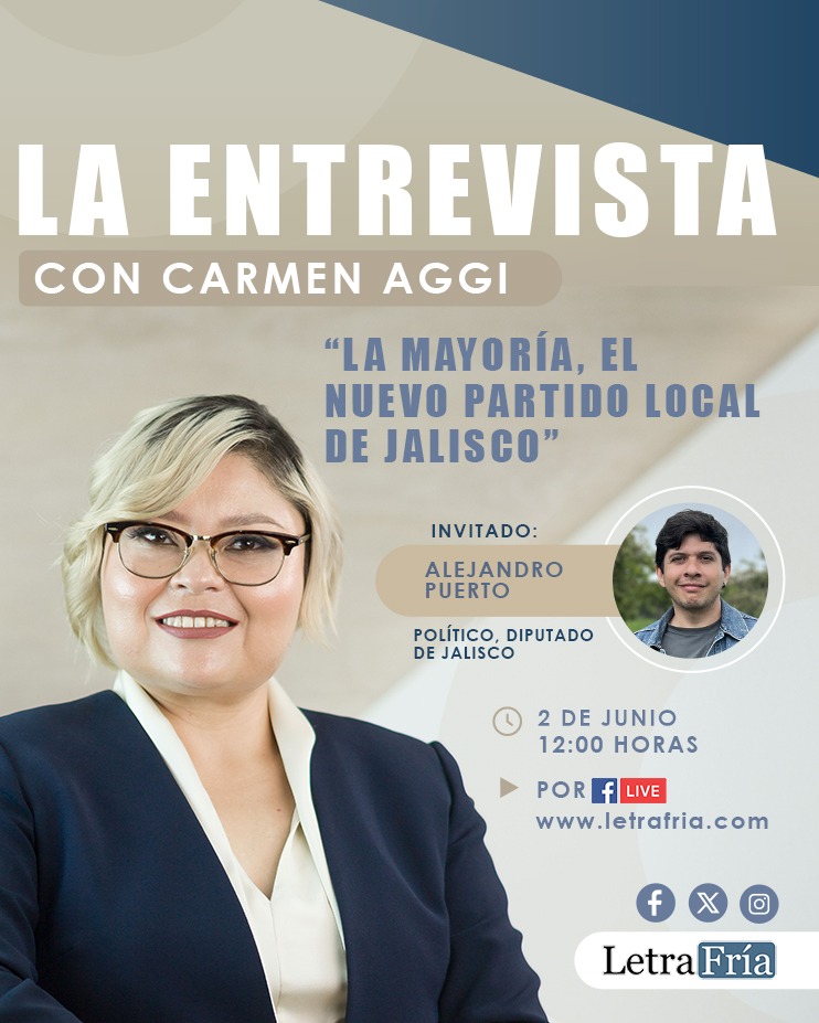 LetraFria's tweet photo. La Entrevista con @CarmenAggi
📷 Recibiremos en nuestro estudio a @ea_puerto con quien conversaremos sobre el nacimiento de @lamayoriajal el nuevo partido político.
¡No te la pierdas!
#LaEntrevista #CarmenAggi #periodismo #periodismohiperlocal #LetraFría #Distrito18 https://t.co/EZziQ9I5FR