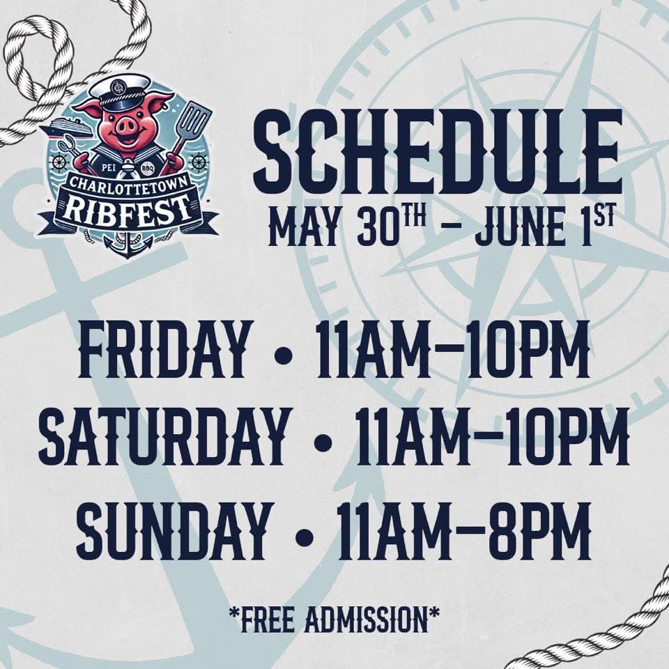 Charlottetown Ribfest is coming this weekend! Stop by the <a href="/EventGroundsPEI/">Charlottetown Event Grounds</a> (360 Grafton St.) May 30th-June 1st for some mouthwatering ribs! #PEI