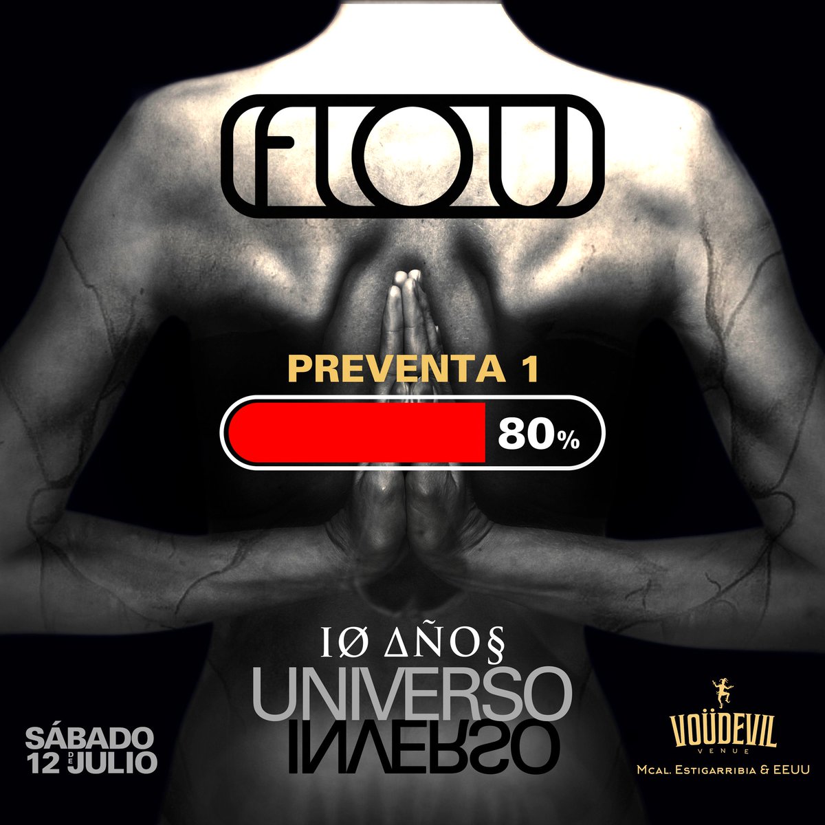 #PreVenta 1️⃣: 80% agotada 🎟🔥

‼️ ACCESOS LIMITADOS ‼️

¡No te quedes afuera de la celebración de los 🔟 años de nuestro cuarto disco, #UniversoInverso! 📀

Podes adquirir tus entradas en <a href="/tutiparaguay/">tuti</a> 🎫

Sábado 12 de Julio 📆
📌 #Voüdevil 🍻

¡Ahí nos vemos! 💣💥