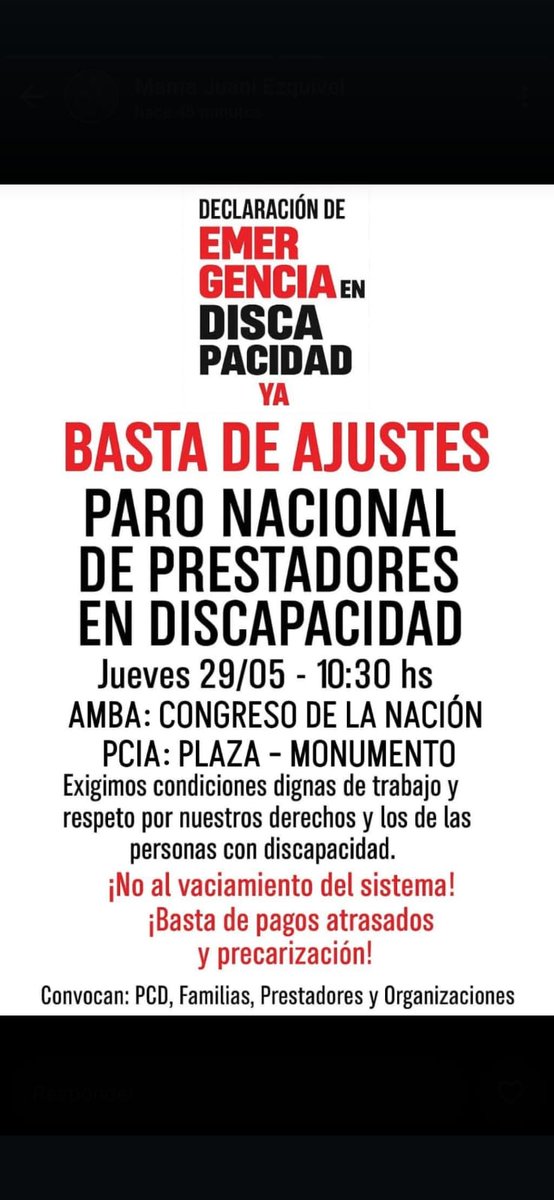 LorenaK1977's tweet photo. #EmergenciaEnDiscapacidad https://t.co/VoGPU61DNV