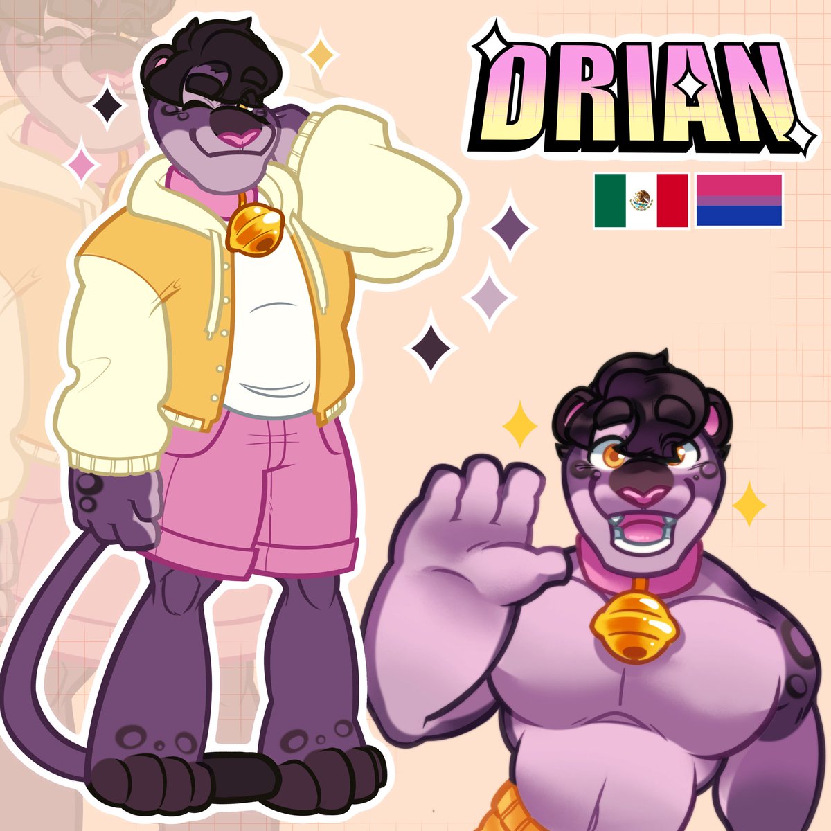 PantherDrian's tweet image. My new reference, A new era ✨💕
Whenever I have a birthday, I always like to redraw my fursona to better represent a growth :3🎉✨