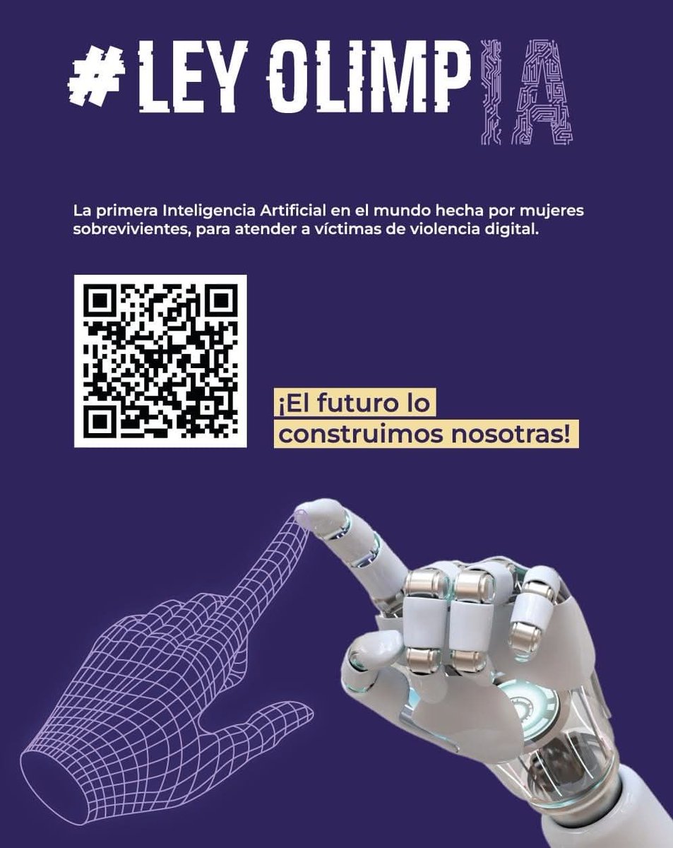¿Sufriste #Violencia Digital y no sabes qué hacer? 
#LeyOlimpiaIA Es la primera Inteligencia Artificial en el 🌏 hecha por sobrevivientes. Es gratuita.
Hermana, si difundieron tus 📷 No estás sola🔥
Descarga aquí 👇 leyolimpia.com.mx/2024/09/21/ley…
