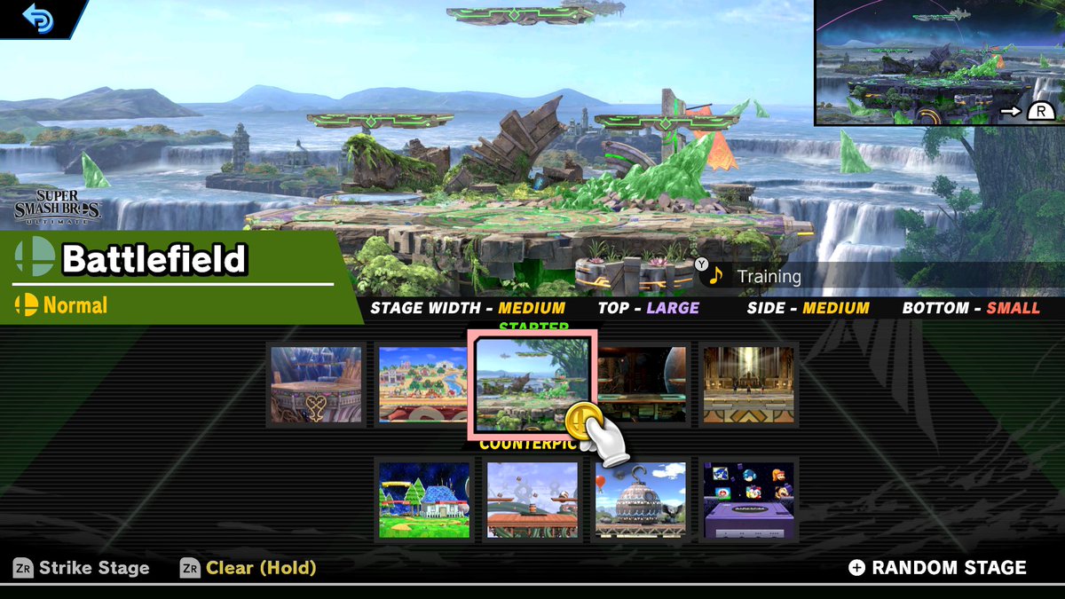 For this week’s HDR Beta Content Spotlight, we take a look at the new-and-improved Stage Select Screen! 🏞️

The bar below each stage’s preview image now contains general information on the stage's width and blastzone sizes.

Be more informed than ever before! 📝