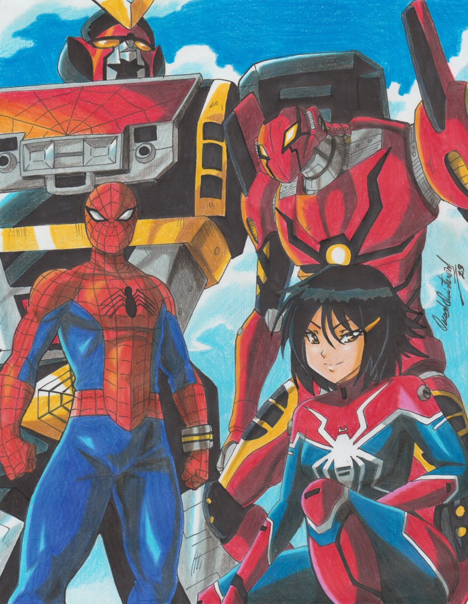 Spiderman y Peni #Spiderman #Tokusatsu #PeniParker