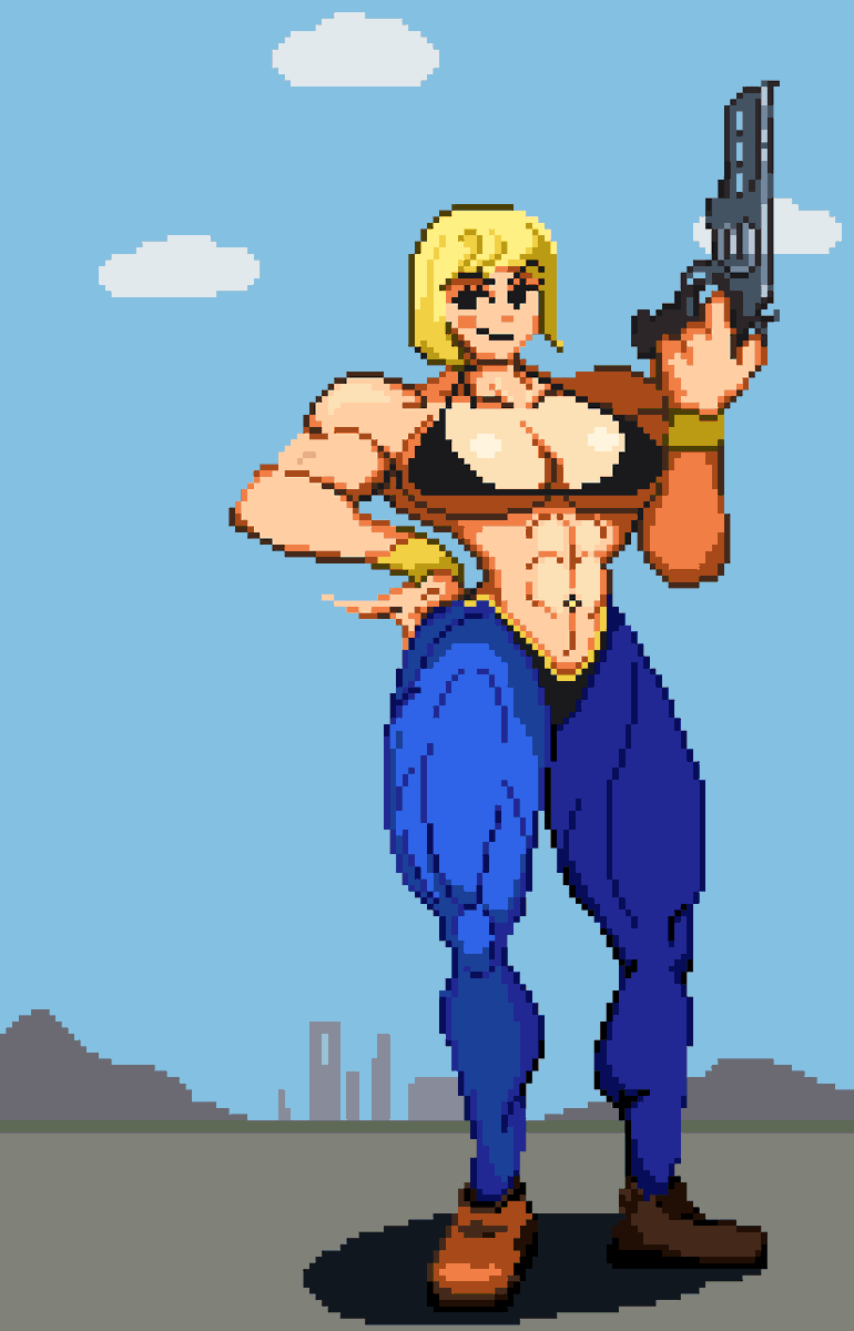 She has been working out. #pixelart #fallout #ドット絵