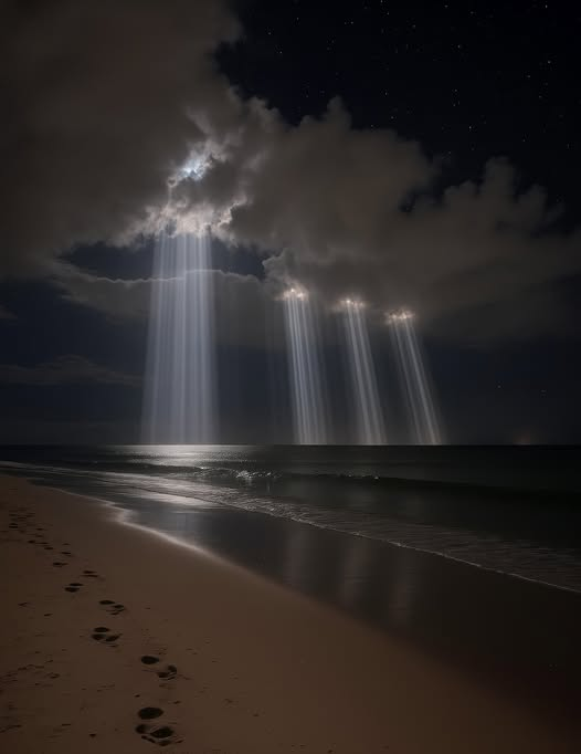 cosmicfirepeace's tweet image. what do you think about these clouds .. #NationalGeography .. 'An Extremely Rare Visual Phenomenon' .. The luminous beams of the moon penetrate the clouds, producing . W. Botlik