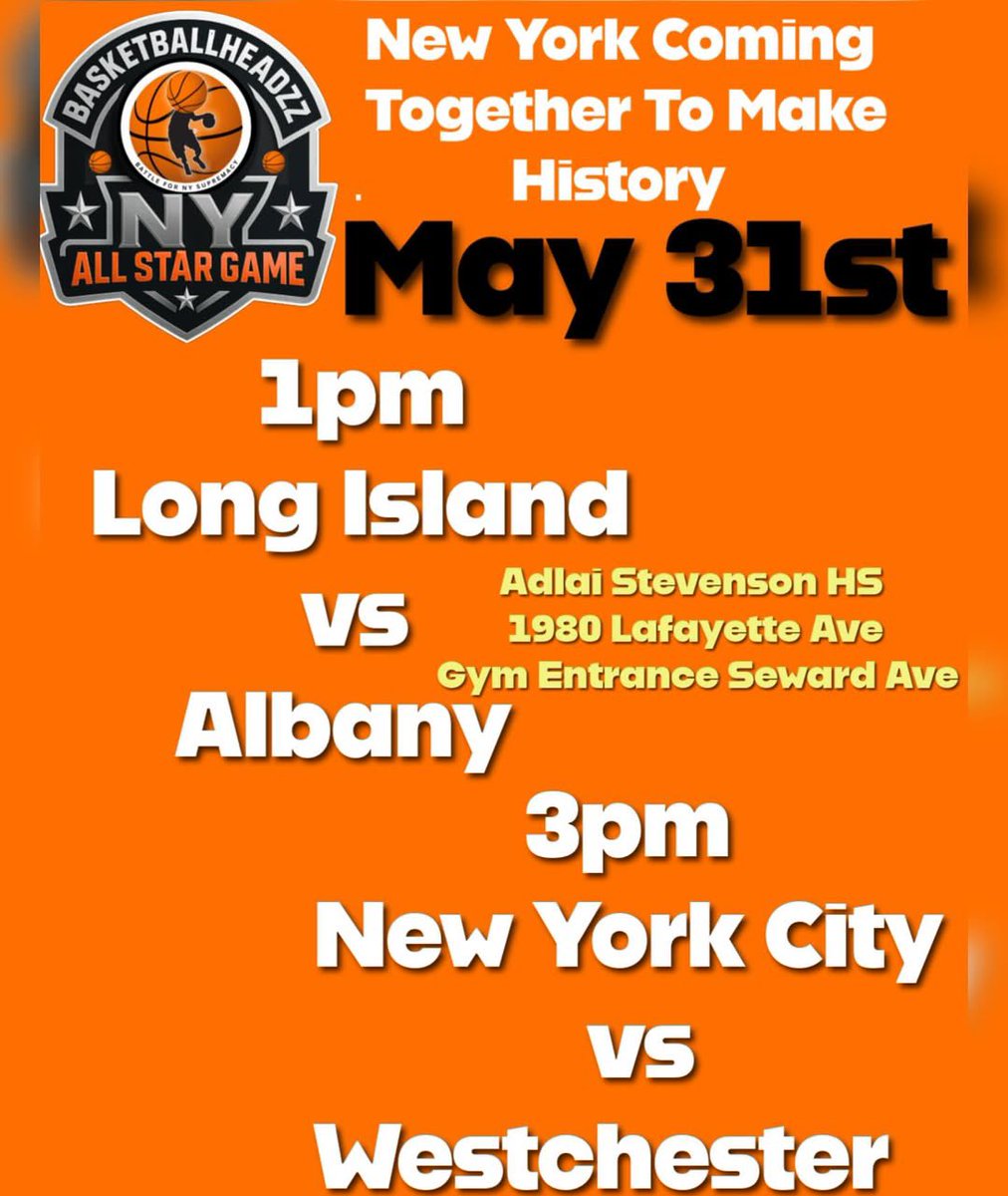 Dave's Joint (@daves_joint) on Twitter photo Check out the Battle for NY Supremacy event, brought to you by <a href="/BHeadzz/">BasketballHeadzz</a>, which will be taking place next weekend at Adlai Stevenson Educational Campus in the Soundview section of The Bronx.
Come check out the best players from the five boroughs of New York City, as well as Check out the Battle for NY Supremacy event, brought to you by <a href="/BHeadzz/">BasketballHeadzz</a>, which will be taking place next weekend at Adlai Stevenson Educational Campus in the Soundview section of The Bronx.
Come check out the best players from the five boroughs of New York City, as well as