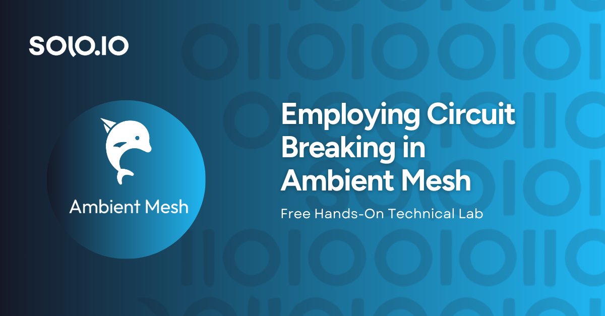 Build resilient services with Ambient Mesh! Learn in our free lab:
✔️ Set up &amp; deploy waypoints
✔️ Configure circuit breaking
✔️ Monitor using Prometheus &amp; logs

Take the course today: solo.io/resources/lab/…

#CloudNative #Networking
