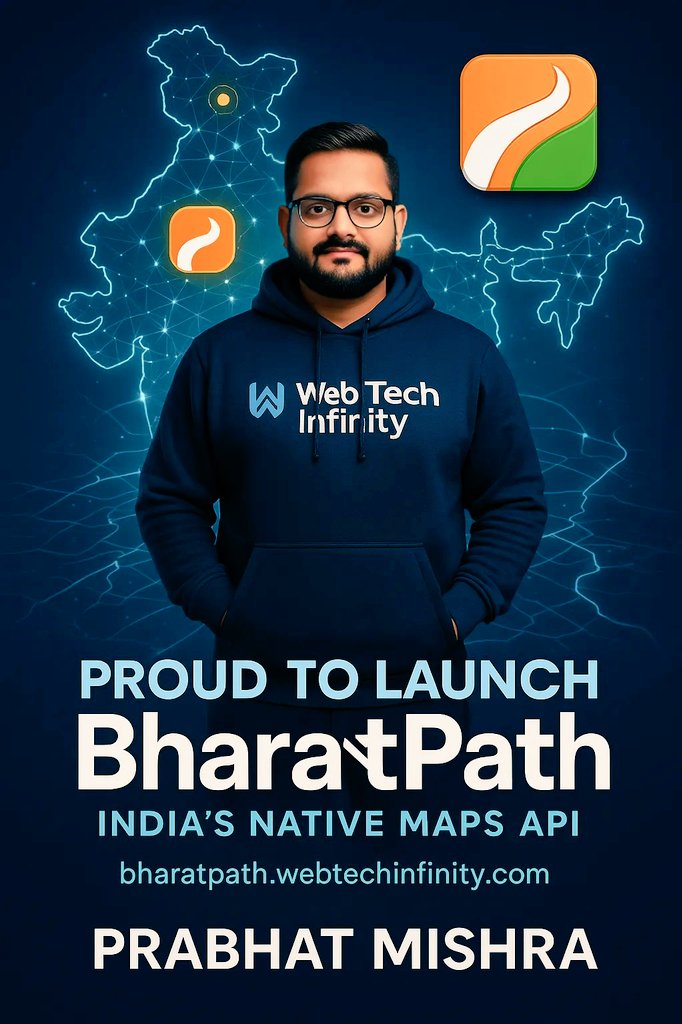 WtiMishra's tweet image. In a world dependent on costly foreign APIs, #BharatPath stands out as a Made-in-India solution for developers, startups, and digital products.
From reverse geocoding to clean coordinate search – the explorer is intuitive, lightweight, and fast.
#India #webtechinfinity #Bharat