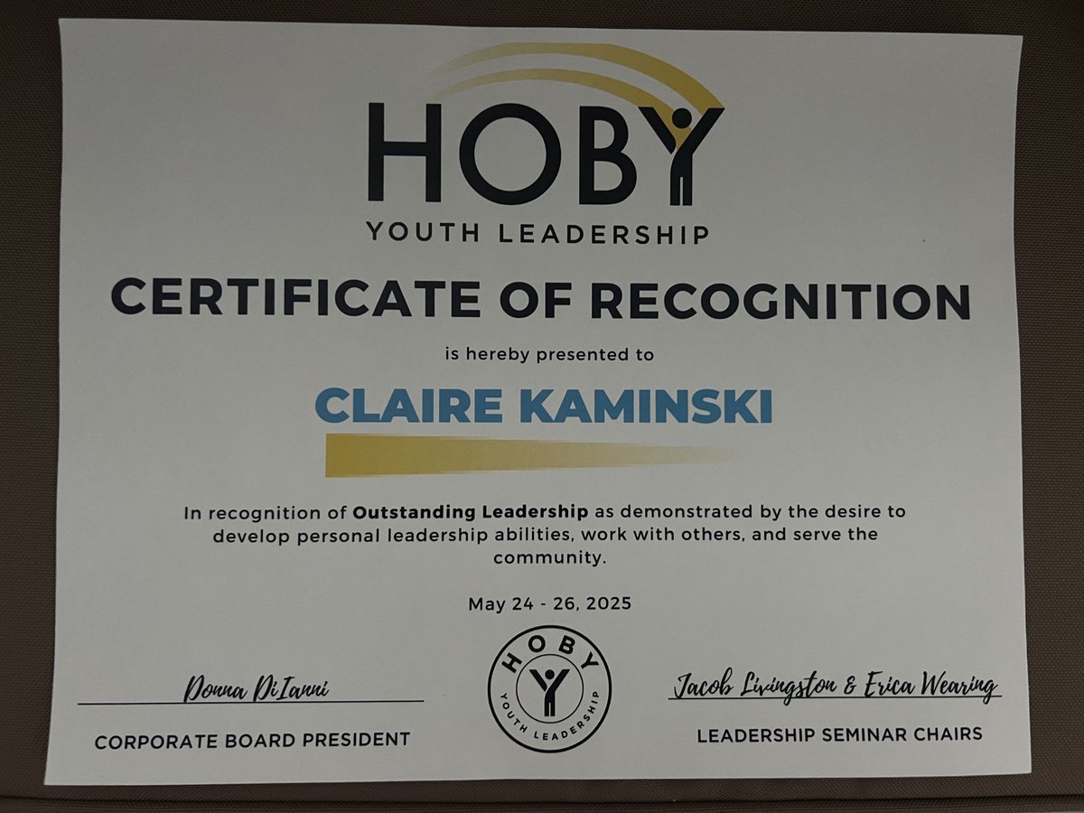 This weekend I was honored to represent my high school at the 2025 HOBY Youth Leadership Seminar! I learned so many valuable leaderships skills that I can’t wait to apply on and off the field! <a href="/TannerOsborne27/">Tanner Osborne</a> <a href="/tikitakaklu/">Tomasz Kluszczynski 🇵🇱/🇺🇸</a> <a href="/ECNLgirls/">ECNL Girls</a> <a href="/ImCollegeSoccer/">College Soccer Truth ™</a> <a href="/ImYouthSoccer/">ECNL/GA/Recruiting/College Soccer</a>