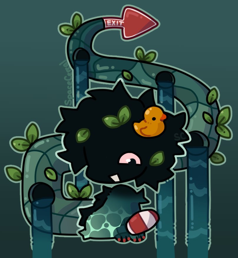 spacecereals's tweet image. "Don't worry I know the way out..."
Teeny chibi for sythlend 🌱🐥