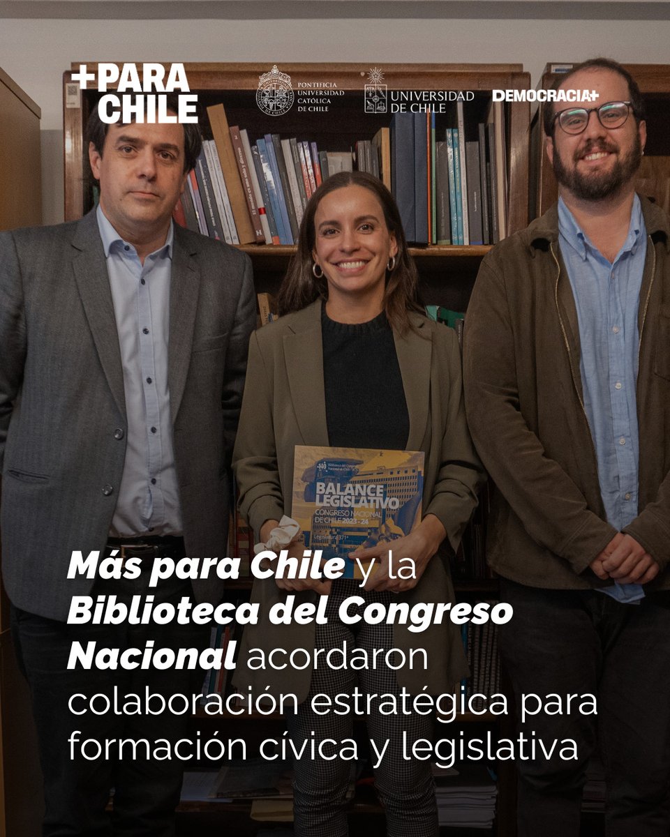 Más para Chile (@masparachile) on Twitter photo 📌El jueves parte de nuestro equipo se reunió con el director de la <a href="/bcnchile/">Biblioteca del Congreso Nacional de Chile</a>, Diego Matte, para abrir espacios de colaboración para nuestro proyecto formativo.
👉Lee la nota aquí: masparachile.cl/noticias/mas-p…
#LiderazgoPolítico #FormaciónPolítica #Democracia #MásParaChile #Chile 📌El jueves parte de nuestro equipo se reunió con el director de la <a href="/bcnchile/">Biblioteca del Congreso Nacional de Chile</a>, Diego Matte, para abrir espacios de colaboración para nuestro proyecto formativo.
👉Lee la nota aquí: masparachile.cl/noticias/mas-p…
#LiderazgoPolítico #FormaciónPolítica #Democracia #MásParaChile #Chile