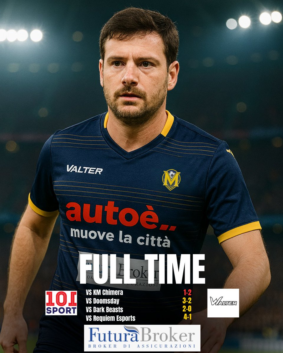 ASD Mates (@asdmates) on Twitter photo 💙FULL TIME💛
eLUDO vs <a href="/KMChimera/">KM CHIMERA ®⚫️🟠</a>
❌️2-1 ⚽️ <a href="/emy___1991/">Emilio Abbadessa</a>
Vs <a href="/Requiem/">sk</a>
✅️4-1
2⚽️ <a href="/MisterSbidel/">Sbidello</a>
⚽️ <a href="/xSnAkE77x/">xSnAkE77x</a>
⚽️ <a href="/salvo_simo98/">principe98__</a>
👟 <a href="/CFear90/">Francesco Lo Fria TomBrady9087</a>, principe, sbidello
<a href="/VPGItaly/">VPG Italy 🇮🇹</a> vs Doomsday
✅️3-2
2⚽️ <a href="/salvo_simo98/">principe98__</a>
⚽️ <a href="/emy___1991/">Emilio Abbadessa</a>
👟 <a href="/ErDandi_997/">Andrea Loffredi</a>
<a href="/VPLItaly/">VPL Italy 🇮🇹</a> vs darkbeasts
✅️2-0 💙FULL TIME💛
eLUDO vs <a href="/KMChimera/">KM CHIMERA ®⚫️🟠</a>
❌️2-1 ⚽️ <a href="/emy___1991/">Emilio Abbadessa</a>
Vs <a href="/Requiem/">sk</a>
✅️4-1
2⚽️ <a href="/MisterSbidel/">Sbidello</a>
⚽️ <a href="/xSnAkE77x/">xSnAkE77x</a>
⚽️ <a href="/salvo_simo98/">principe98__</a>
👟 <a href="/CFear90/">Francesco Lo Fria TomBrady9087</a>, principe, sbidello
<a href="/VPGItaly/">VPG Italy 🇮🇹</a> vs Doomsday
✅️3-2
2⚽️ <a href="/salvo_simo98/">principe98__</a>
⚽️ <a href="/emy___1991/">Emilio Abbadessa</a>
👟 <a href="/ErDandi_997/">Andrea Loffredi</a>
<a href="/VPLItaly/">VPL Italy 🇮🇹</a> vs darkbeasts
✅️2-0