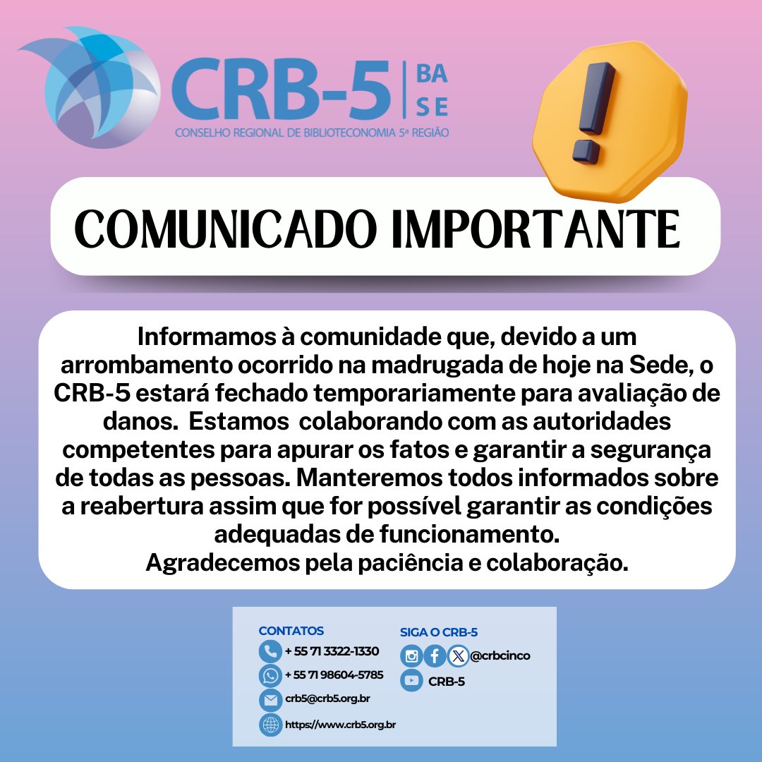 crbcinco's tweet photo. COMUNICADO IMPORTANTE ⚠ https://t.co/RPwxKbjUDm