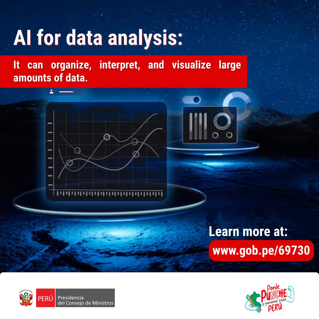 PeruPaisDigital's tweet photo. #SGTDInforms | 🤖📊 One of the uses of #AI is data analysis, as it can organize, interpret, and visualize large amounts of data to identify patterns that support decision-making.
Learn more at 👉🏻 https://t.co/MD91HKvFmG
#DigitalTransformation https://t.co/9uTvHZK0AZ