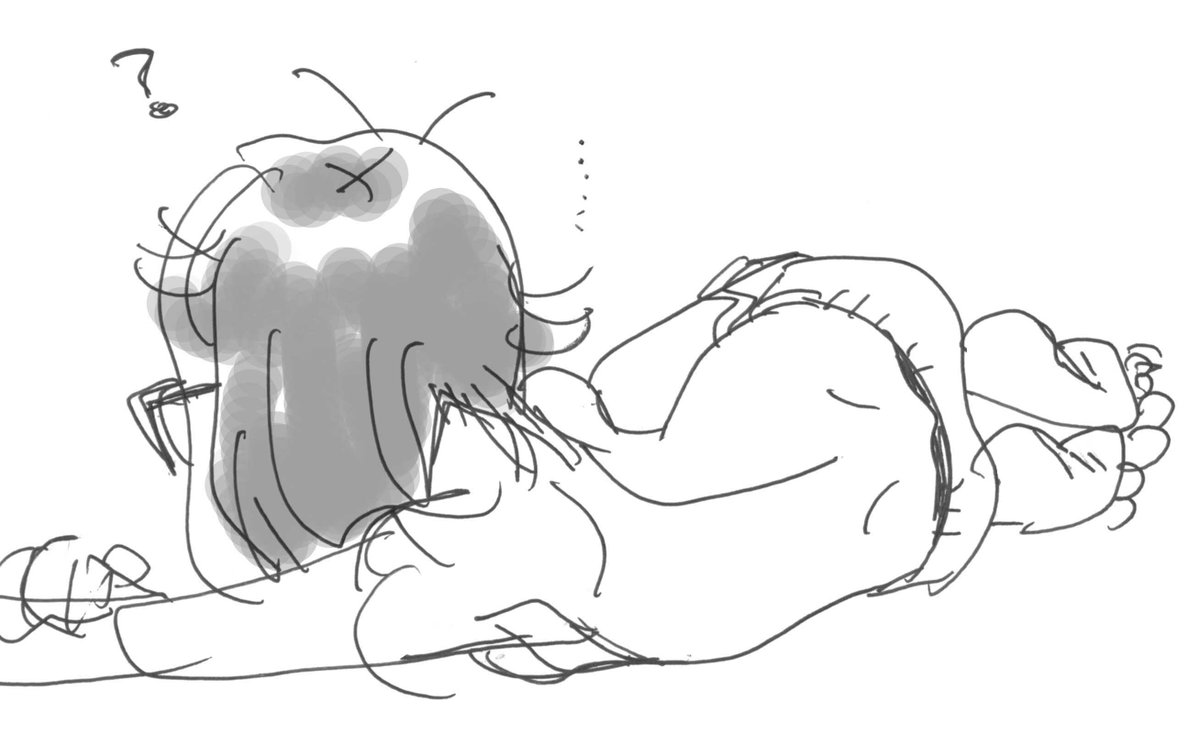 #背骨の日
ゴジラS.Pの銘ちゃんで背中のカーブを描こうと試行錯誤した時のラフ。 