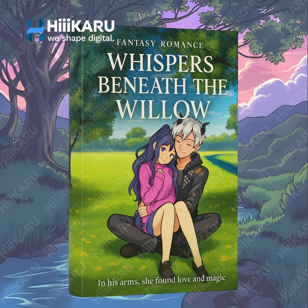 _HiiiKARU__'s tweet photo. New book cover reveal! 📖 Check out our design for "Whispers Beneath the Willow," a fantasy romance. #BookCoverDesign #FantasyRomance #EbookCover #BookDesign #HiiiKARU #CoverArt https://t.co/l2FBa22CIh
