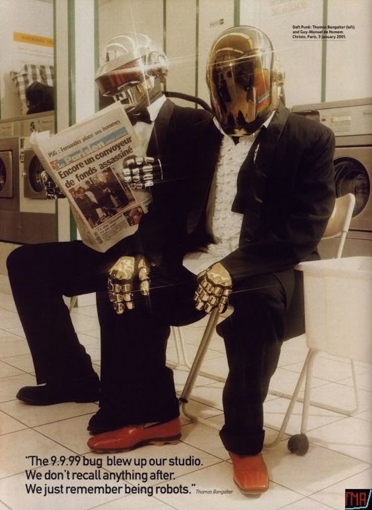 Loopen33's tweet photo. Robots in a laundromat. One is comfy. The other looks like he dreads it. Perfectly balanced https://t.co/nqx1Pk0ex9