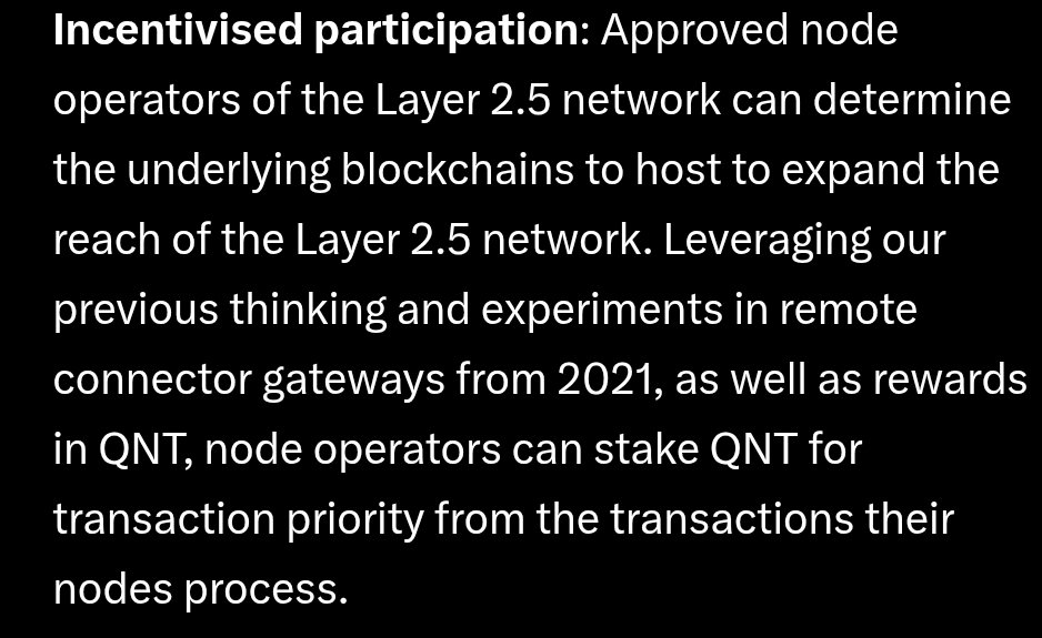 Show me another team which has delivered (albeit delayed) on all their promises 

While doing zero token dumps on retail 

While having a token supply < $BTC

While truly fulfilling the dreams of Web3.0 - connecting the incumbents with the new decentralised periphery.

$QNT