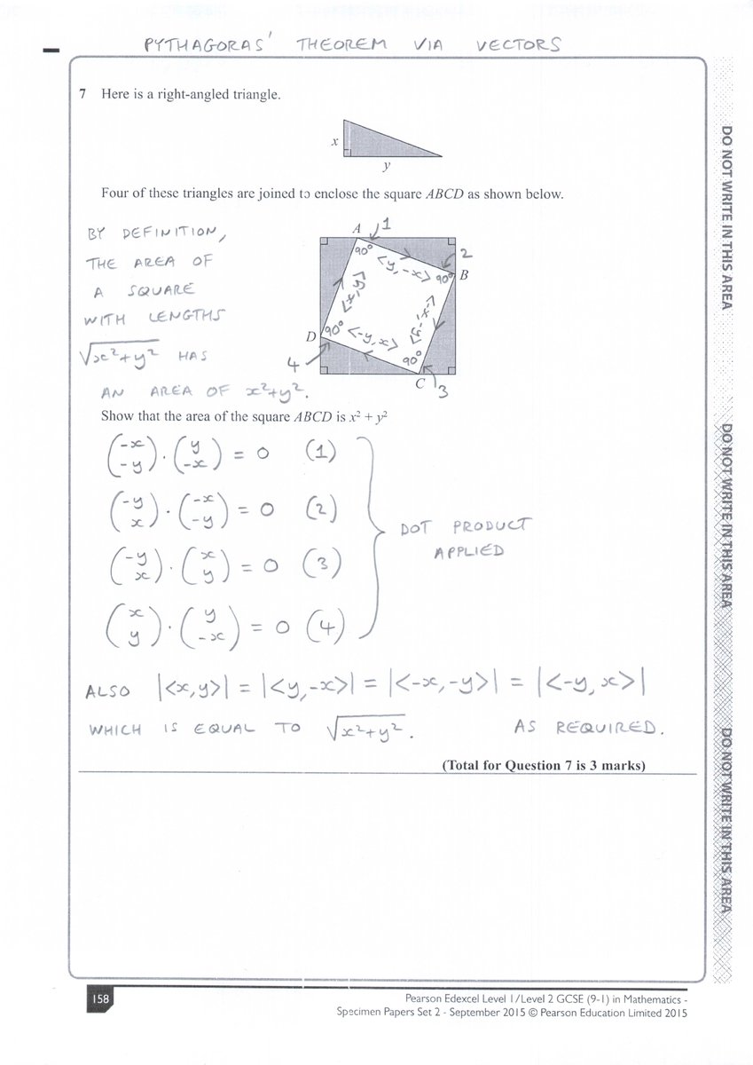 tiago_hands's tweet photo. Pythagoras' theorem via vectors.

#gcsemaths #mathsproofs https://t.co/IEo7l51XjC