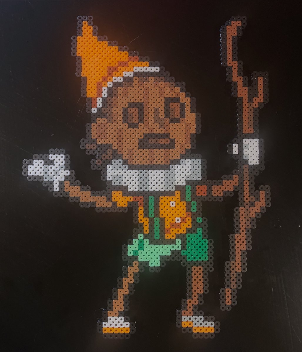 FanaticofBeads's tweet photo. Warlock of The Stepmother, Boy of Destiny, Prince of Shoeburg, Rosamund’s Jester; he has borne many titles, but there is only one Pinocchio (so I made him in perler beads for fun)
Based on pixel art by @devildaisies
#Neverafter #D20 https://t.co/N78LUSEkID