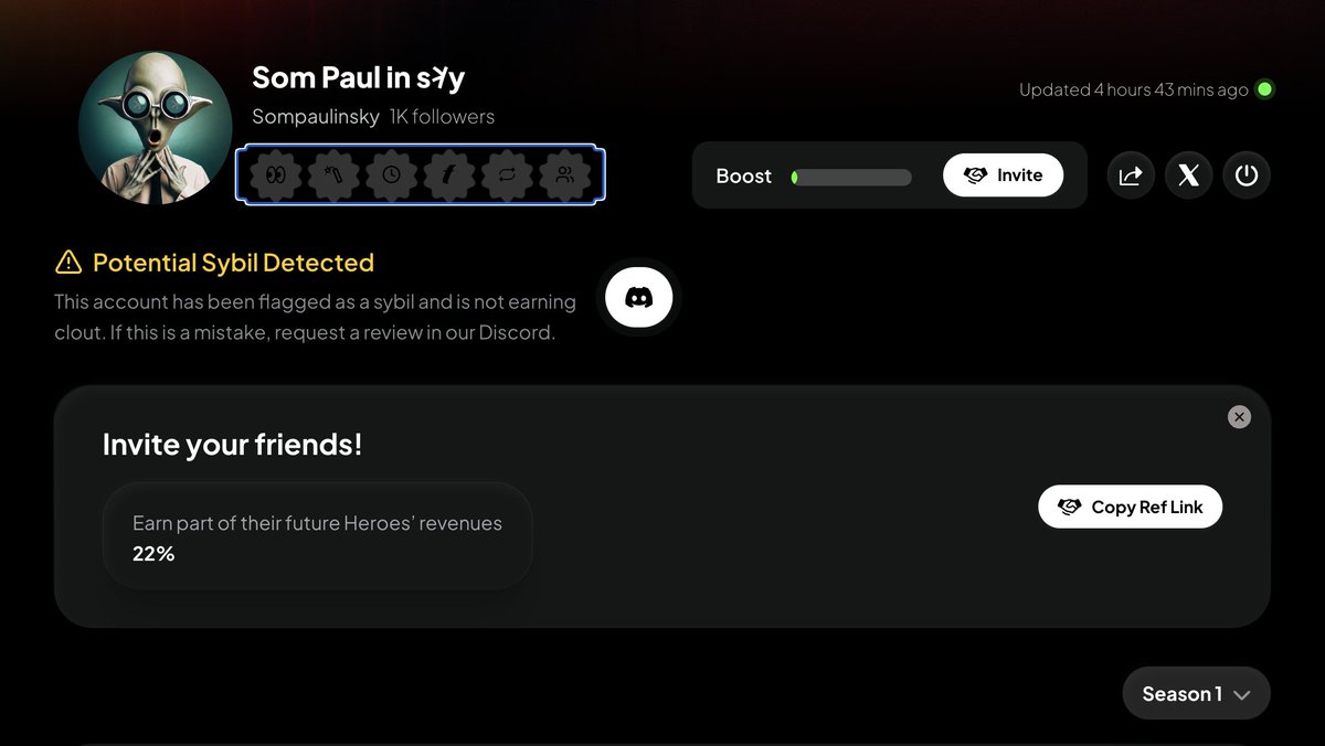 Som Paul in s𐤊y (@sompaulinsky) on Twitter photo Hey <a href="/monad_xyz/">Monad</a> <a href="/keoneHD/">Keone Hon ⨀</a> <a href="/fantasy_top_/">fantasy.top</a> — I’ve been flagged as a “Potential Sybil” on Fantasy despite using only my main wallet + real X account
+ I did exactly what Keone said: used a fresh account from my same Metamask for testnet.
I paid 0.1 ETH and I can't even play 😤 Hey <a href="/monad_xyz/">Monad</a> <a href="/keoneHD/">Keone Hon ⨀</a> <a href="/fantasy_top_/">fantasy.top</a> — I’ve been flagged as a “Potential Sybil” on Fantasy despite using only my main wallet + real X account
+ I did exactly what Keone said: used a fresh account from my same Metamask for testnet.
I paid 0.1 ETH and I can't even play 😤
