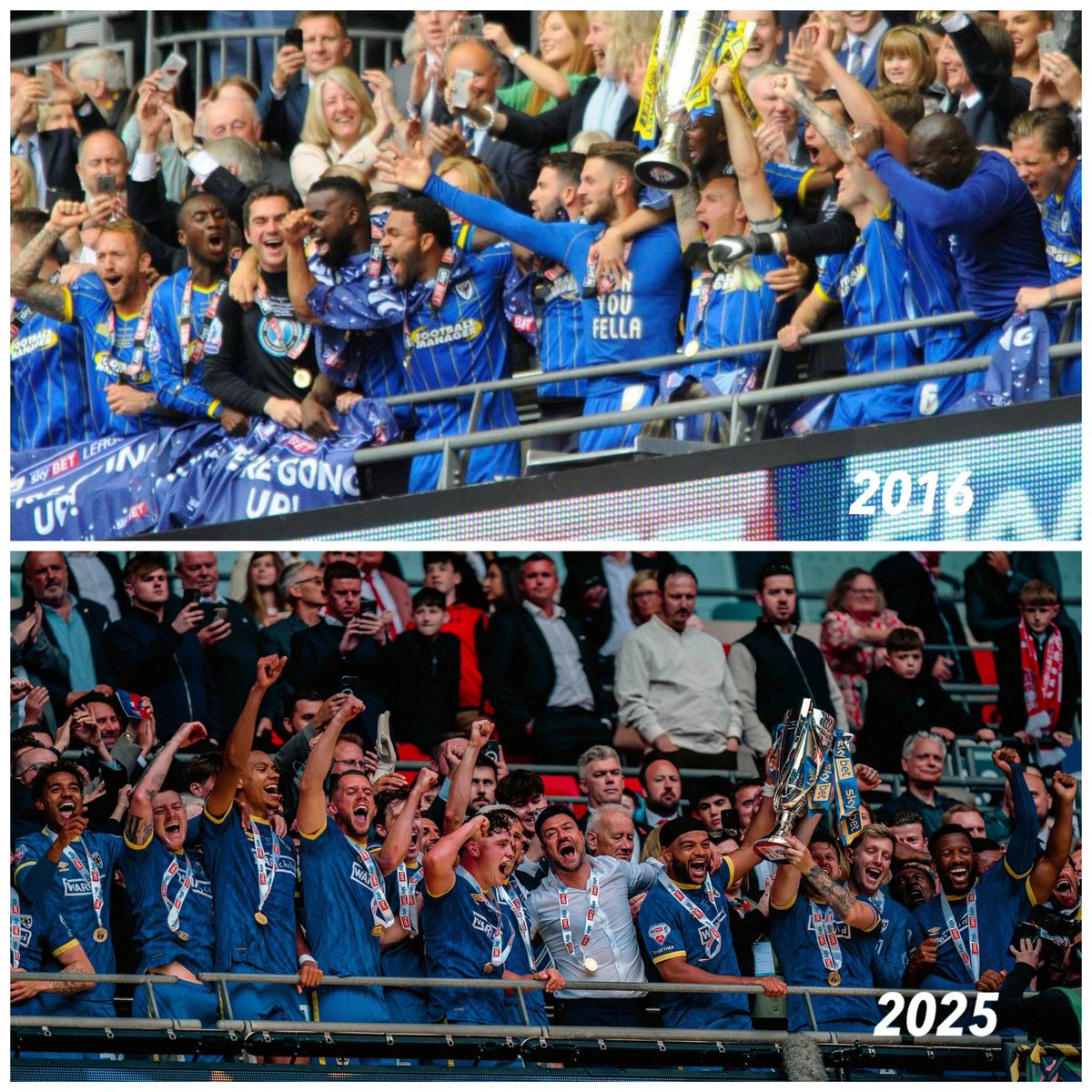 Congrats <a href="/AFCWimbledon/">AFC Wimbledon</a> somethings are just ment to happen 😎💙👊🏿