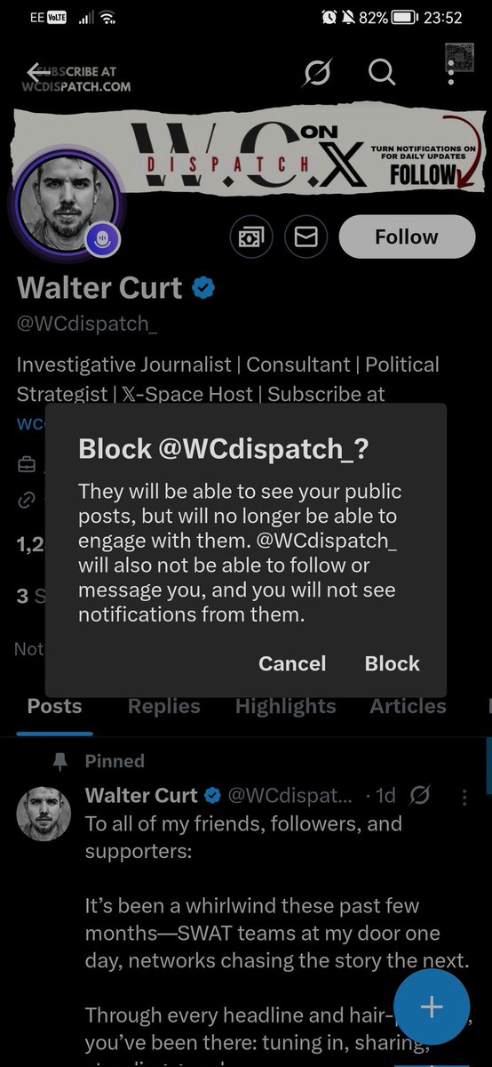AndyLavery_'s tweet photo. @wcdispatch Another one I get to block for misinformation. Laters fella https://t.co/7KwH7tMcfN