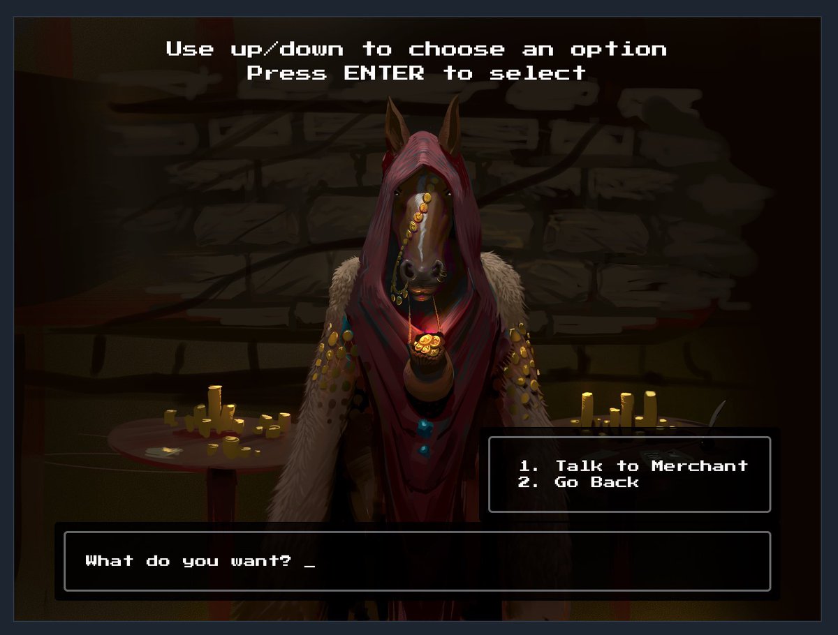 bmagg_'s tweet photo. You approach a shadowy figure. As you approach you realise the figure is from the merchant guild. Do you negotiate to sell one of your horses to the guild?

#GameFi #Stacks https://t.co/cXGDCxKX7h