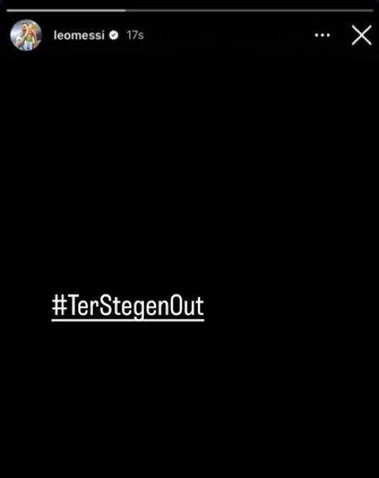 Messi !!!!!!!!

#TerStegenOut