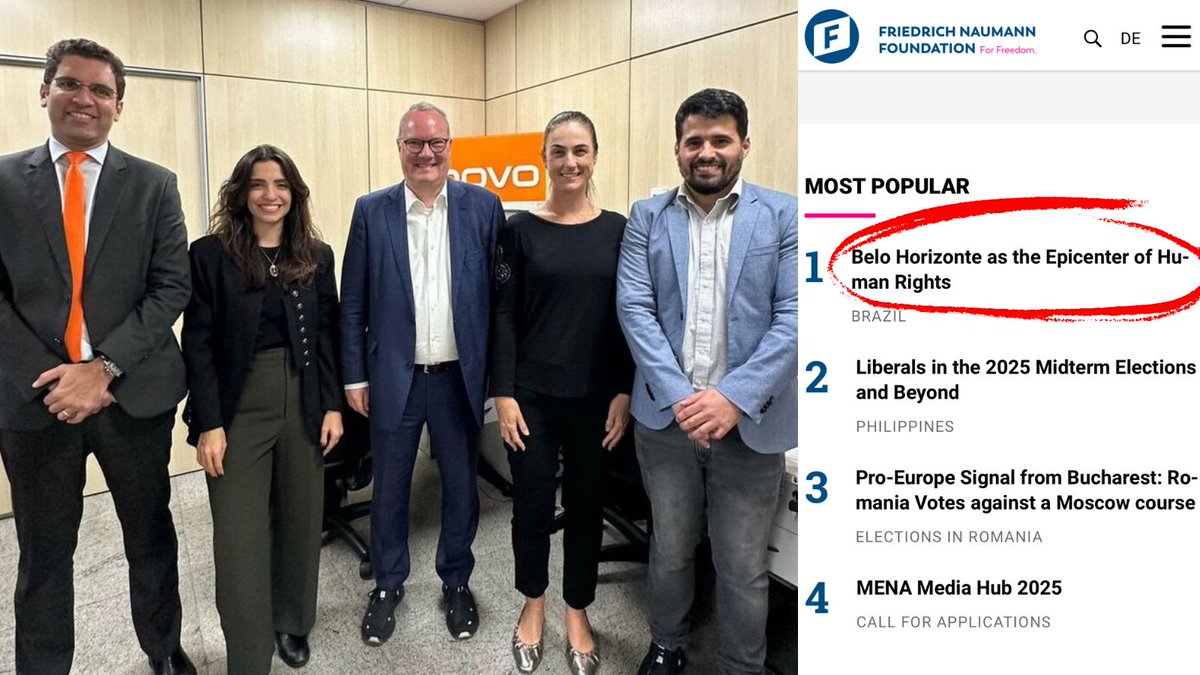 #Brazil 🇧🇷

🎓 Belo Horizonte as the Epicenter of Human Rights

➡️ Have you read our analysis about our agenda in Brazil yet? It is among the most read article on the <a href="/FNFreiheit/">Friedrich-Naumann-Stiftung für die Freiheit</a>´s website for two weeks in a row! 

‼️ Read article: freiheit.org/argentina-braz…

#FNFArgentina
