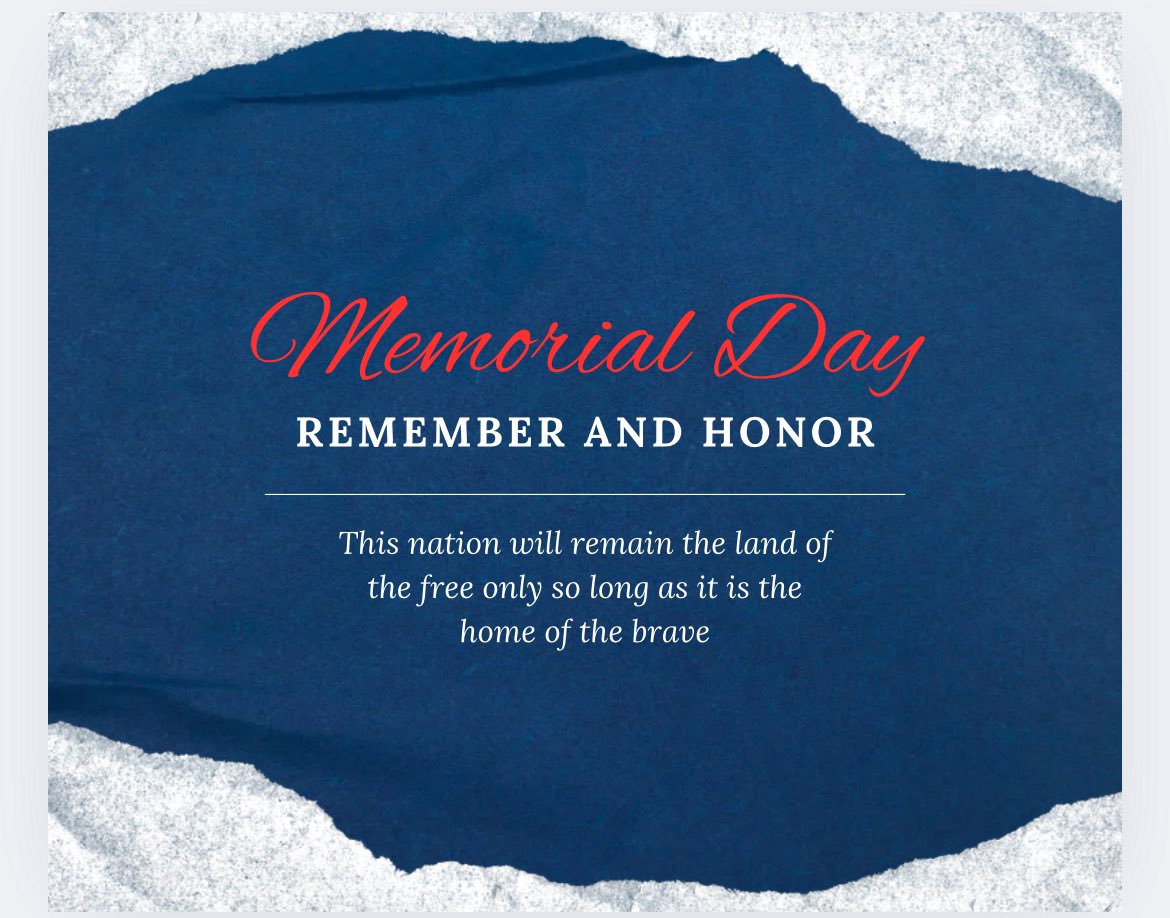 Today and everyday we honor those we lost defending our great country.