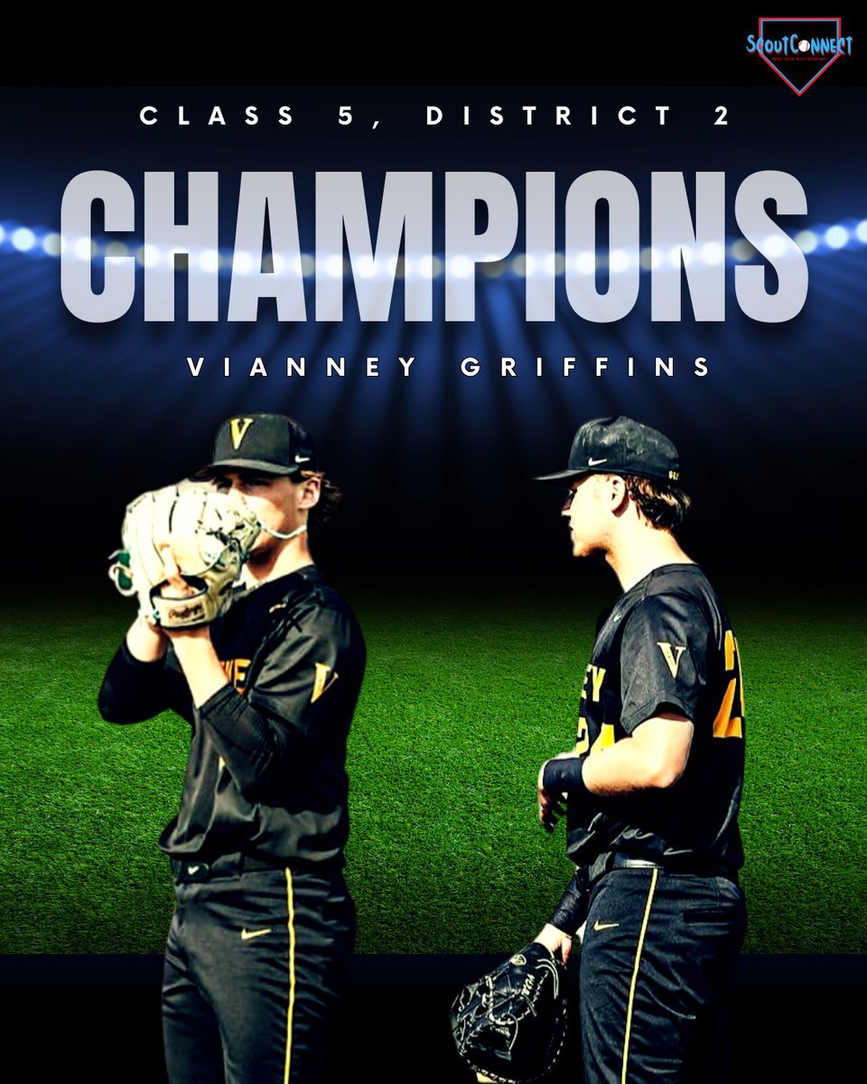 𝐂𝐥𝐚𝐬𝐬 𝟓, 𝐃𝐢𝐬𝐭𝐫𝐢𝐜𝐭 𝟐 𝐂𝐡𝐚𝐦𝐩𝐬 🏆
 
<a href="/VianneyBaseball/">Vianney Baseball</a> continues its dominance, improving to 35-1 on the season and winning their first District title since 2019. 

Their path:
+ No. 8 Vashon, 27-0
+ No. 4 Windsor, 5-2, 
+ No. 2 John Burroughs, 9-1