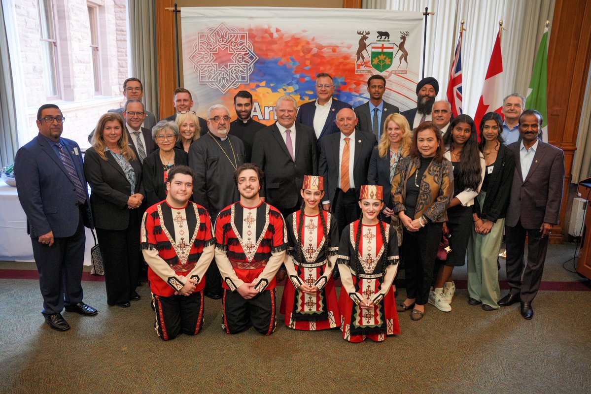 Doug Ford (@fordnation) on Twitter photo I was happy to join the Armenian Heritage Month reception hosted by <a href="/Aris_Babikian/">Aris Babikian</a> tonight. It was a great chance to celebrate Ontario’s vibrant and resilient Armenian community. I was happy to join the Armenian Heritage Month reception hosted by <a href="/Aris_Babikian/">Aris Babikian</a> tonight. It was a great chance to celebrate Ontario’s vibrant and resilient Armenian community.
