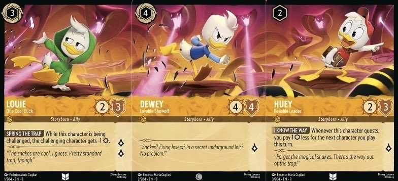 ducktales lorcana cards RARE Scrooge Mcduck Cavern Prospector 18/204 Enthusiastic Duck Ink Type Magica De Spell: Ambitious Witch