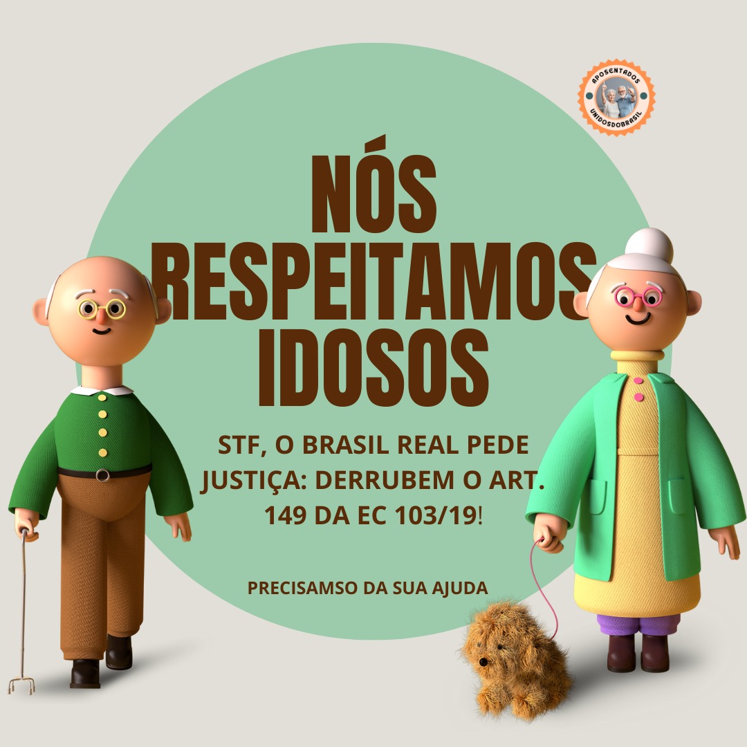 <a href="/Cavalheira/">Cavalheira Esperanza 🇫🇴</a> <a href="/Sandravacchi3/">Sandra lutando contra o confisco</a> <a href="/AnaAquino59/">Ana Aquino 🚩🚩🚩</a> <a href="/Alexand92840726/">Alexandre</a> <a href="/STF_oficial/">STF</a> <a href="/nunesmarquesk/">Kassio Nunes Marques</a> <a href="/MinAMendonca/">André Mendonça</a> <a href="/Cristianozaninm/">Cristiano Zanin Martins</a> <a href="/FlavioDino/">Flávio Dino 🇧🇷</a> <a href="/gilmarmendes/">Gilmar Mendes</a> <a href="/LRobertoBarroso/">Luís Roberto Barroso</a> <a href="/alexandre/">Alexandre de Moraes</a> "O STF precisa dar exemplo de justiça. Pautem a votação do art. 149 da EC103/19 com urgência. <a href="/STF_oficial/">STF</a>
<a href="/gilmarmendes/">Gilmar Mendes</a>
<a href="/LRobertoBarroso/">Luís Roberto Barroso</a>
<a href="/alexandre/">Alexandre de Moraes</a>
👇
Justiça aos Aposentados
 #AposentadoriaJusta"