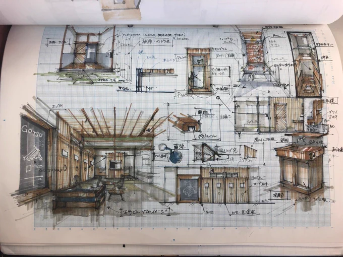 最近建物とかインテリアとか描いてないから供用
