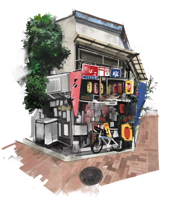 最近建物とかインテリアとか描いてないから供用