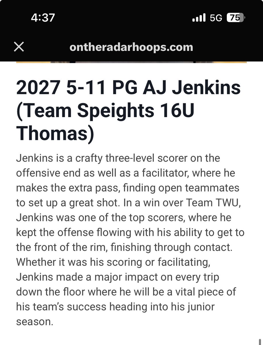 Ajayden Jenkins (@aj_jenkins1) on Twitter photo Thank you for the evaluation! <a href="/OntheRadarHoops/">Shun Williams</a> <a href="/RossVDG14/">Ross Van De Griek</a> <a href="/Teamspeights15U/">Team Speights Elite 15U</a> <a href="/TeamSpeightsFL/">Team Speights Elite</a> Thank you for the evaluation! <a href="/OntheRadarHoops/">Shun Williams</a> <a href="/RossVDG14/">Ross Van De Griek</a> <a href="/Teamspeights15U/">Team Speights Elite 15U</a> <a href="/TeamSpeightsFL/">Team Speights Elite</a>