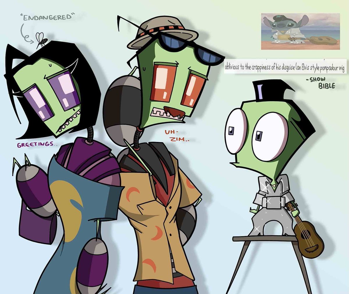 HibiscusTaco's tweet photo. Supa silly Invader Zim x Lilo and Stitch crossover time 😙 https://t.co/QrYCI1ytps