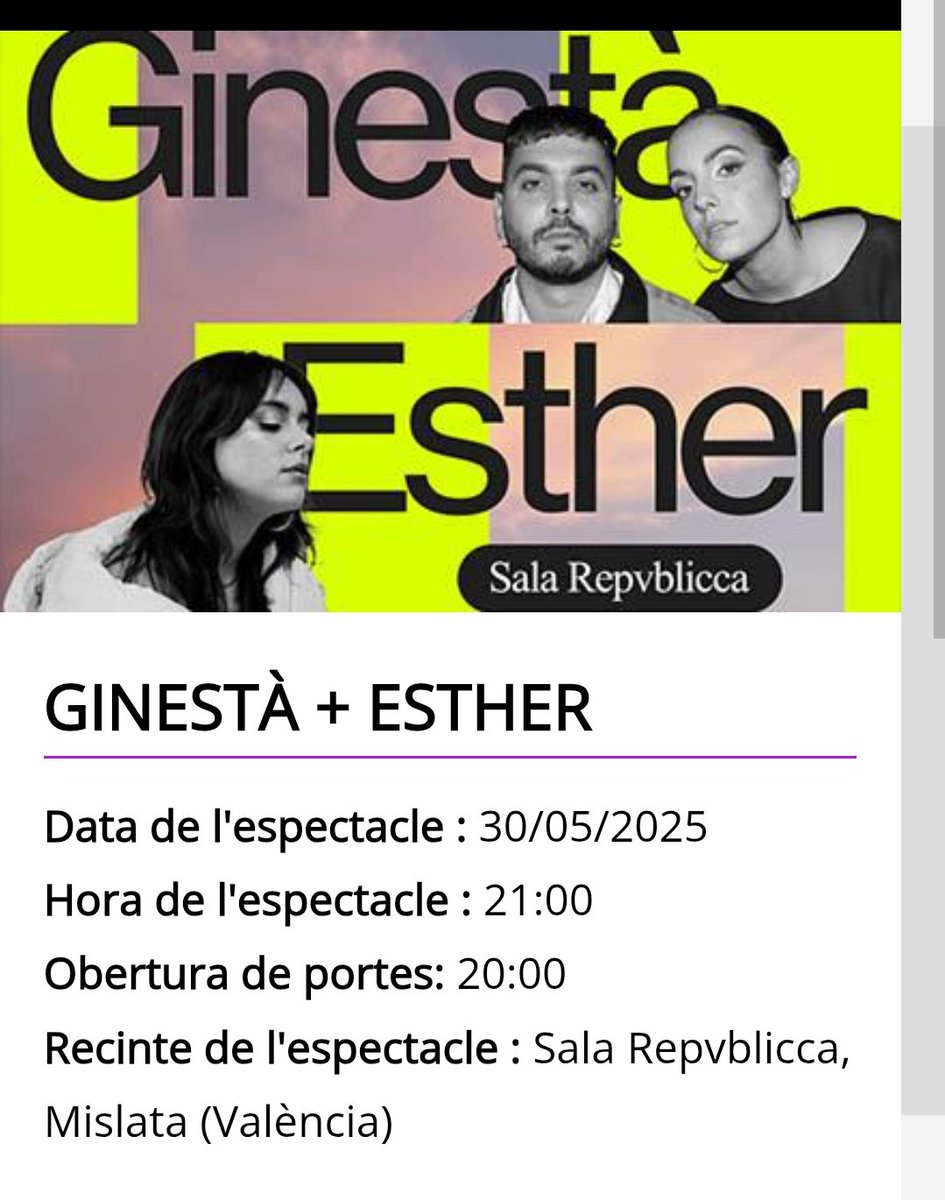 CompanyStas's tweet photo. 8hV
✓ Bivac i @mikinunez a Camós/vil.la romana
✓ #TetaFest a TGN/camp deMart

9hN
✓ @socesther i @ginestaoficial a VLC/#salaRepública
✓@pelatipelut a BCN/@RazzmatazzClubs
✓ Mushka a Sabadell/parc Catalunya

1/4 de 10hN @blaumut a Avinyó #TotVenut https://t.co/pymlU7M74R