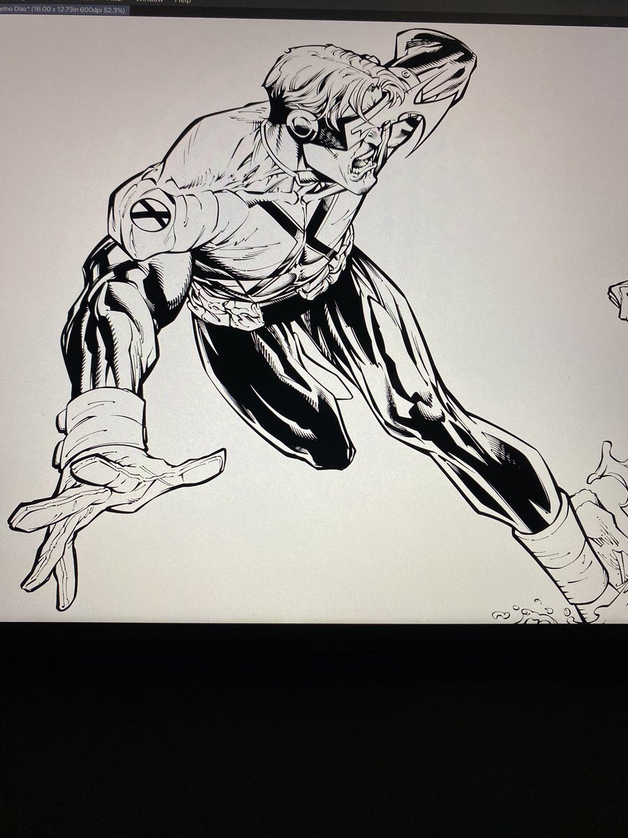 Forgot to post the finished cyclops on this double page spread.  Netho killed it  on pencils and I really want some of my inking style to come through on this.  Thoughts?