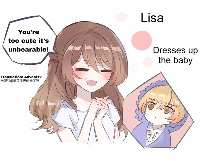 Teyvat girls reaction to Aether turning into a baby Jean and Lisa, best wives and mothers!