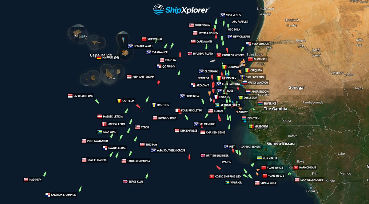 ShipSpottingCom's tweet image. 🚢 Live ship traffic in and out of the Canary Islands! 🌊⚓

Track ferries, cargo vessels, cruise ships, and more in real time:
👉 shipxplorer.com/@13.43378,-20.…

#ShipTracking #CanaryIslands #Maritime