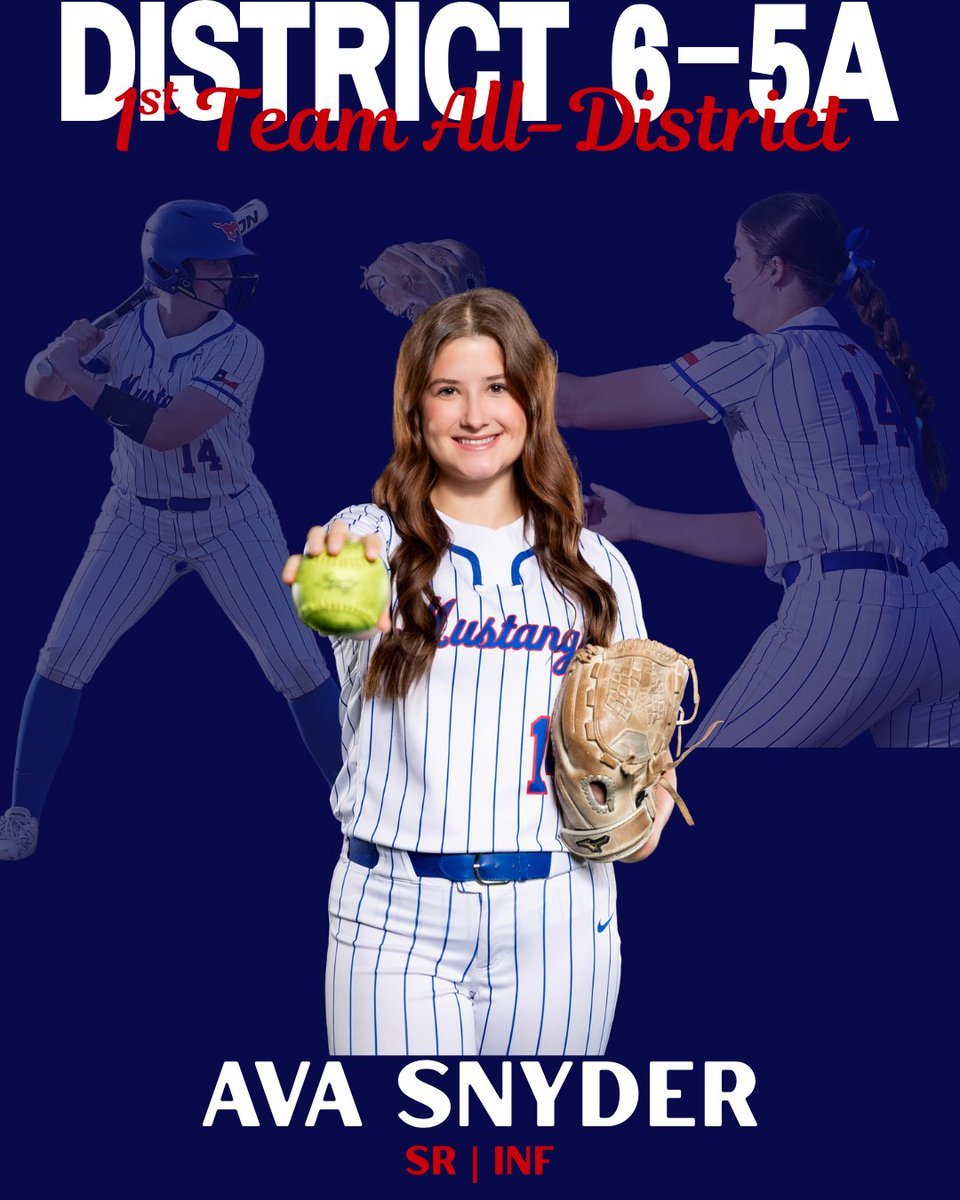 GHSMustangSB's tweet photo. Congratulations to our 2025 District 6-5A 1st Team All- District selections, Soph 3B Raegan Stanley and Sr 1B/DP Ava Snyder @GCISD @GCISD_Athletics @Grapevine_HS https://t.co/kGVKxSx8np