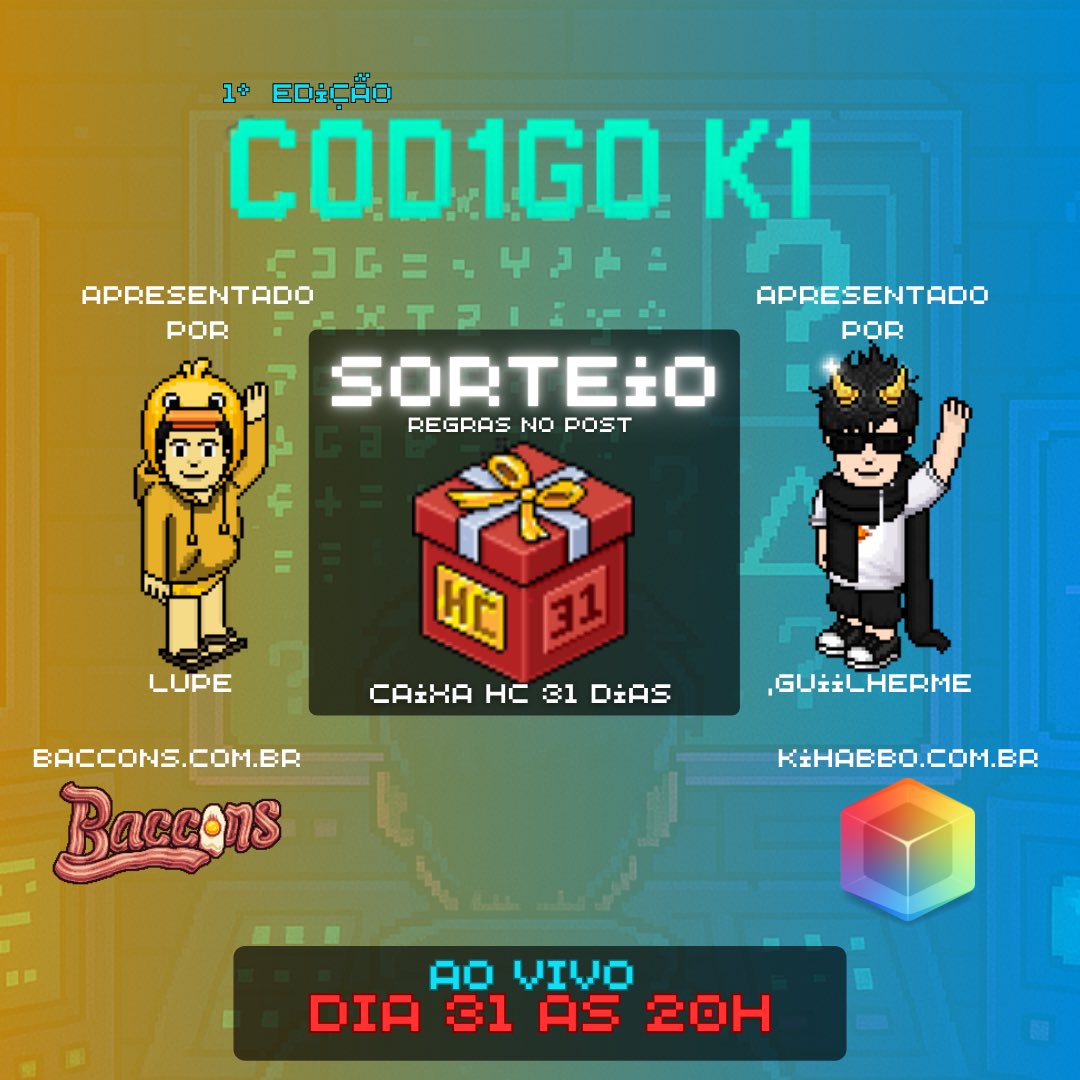 🎁 SORTEIO CAIXA DE HC 31 DIAS 🎁

🎉 Seguir <a href="/kihabbofs/">Kihabbo ❤️</a> + <a href="/BacconsBR/">Baccons</a> 
🎯 Marcar 2 amigos
🔄 RT + FAV 

Resultado no dia 31/05 durante o CódigoK1!